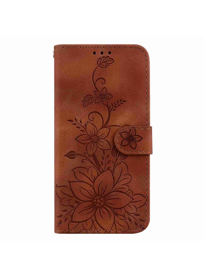 erorex Case For Xiaomi 13 Lite / Civi 2 Lily Embossed Leather Phone Case  - Image 2