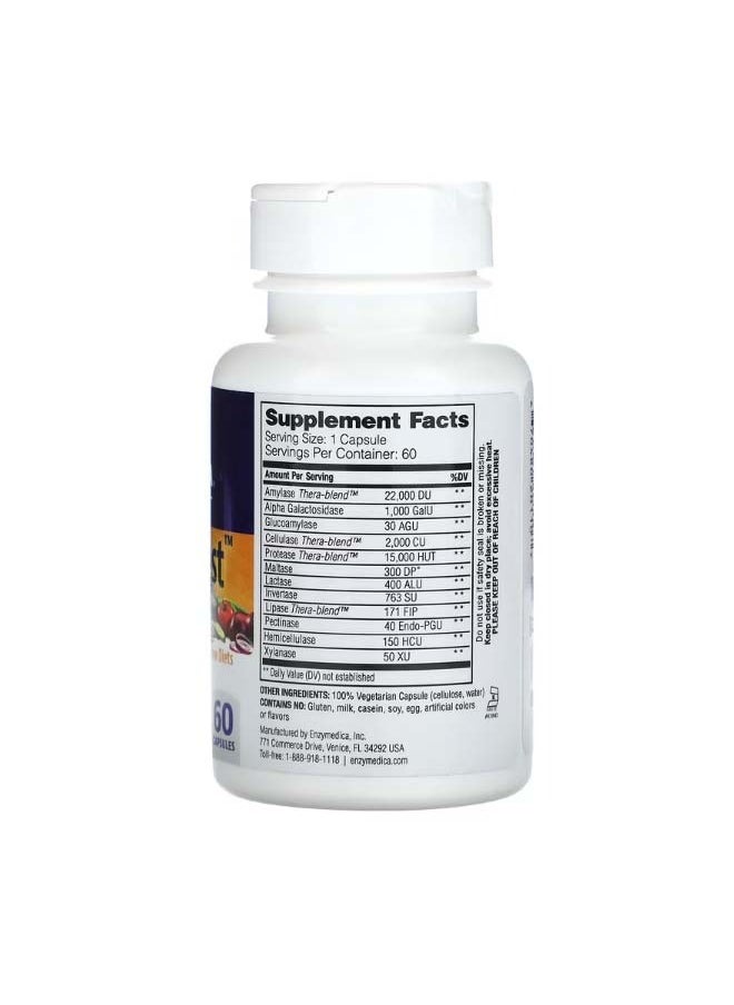 ENZYMEDICA VeggieGest  60 Capsules  - Image 2