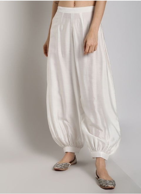 White Banarasi Pathani Salwar