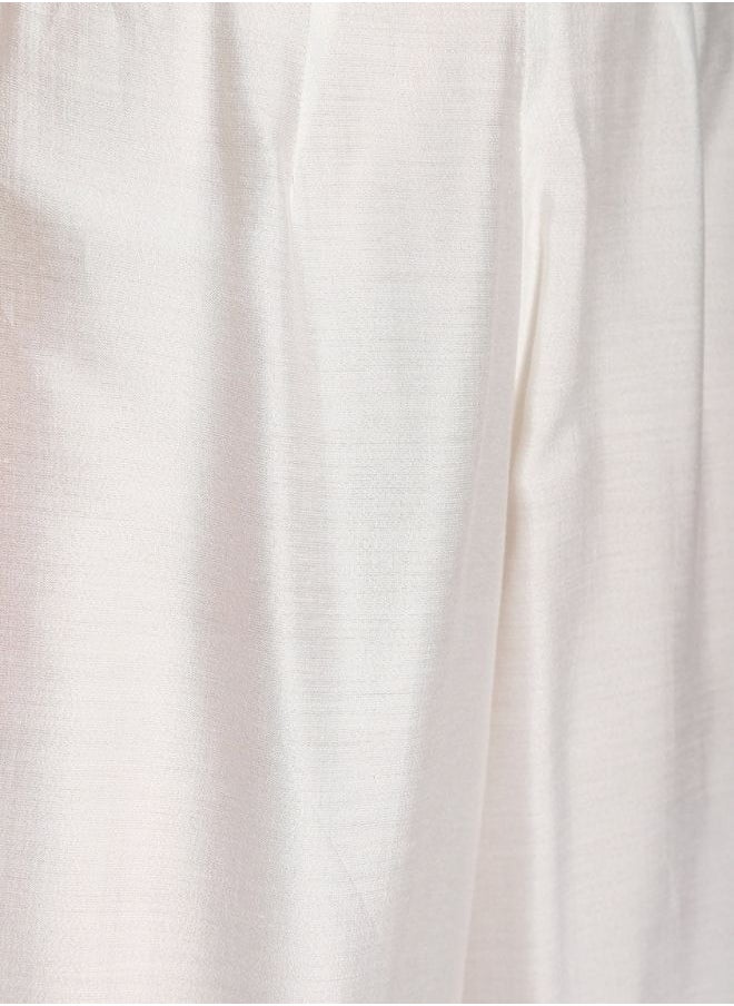 Abhishti - White Banarasi Pathani Salwar - Image 1