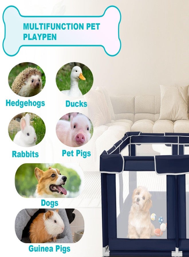 Zikopomi Dog Playpen 50 × 50 inch, Puppy Playpen with Bottom, 32 Inch Height Pet Playpen - Image 5