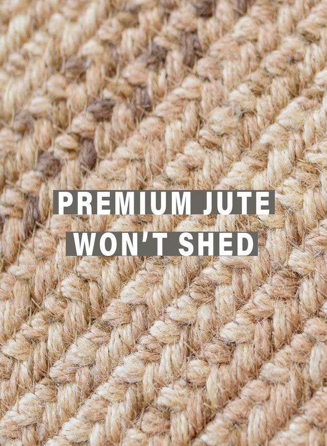 Homespice Cookie Dough Oval Braided Rugs 20x30 - Brown Entryway Rug of Jute for Rustic Farmhouse Decor - Image 4
