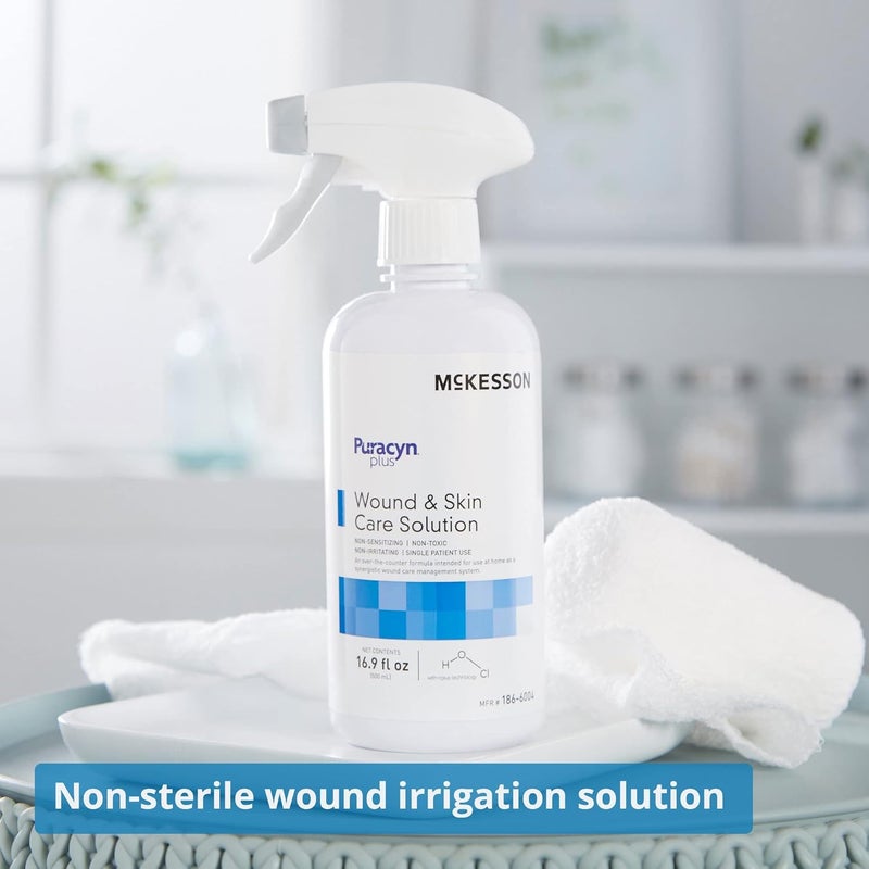 McKesson Puracyn Plus Wound Care Cleanser Spray 169 oz 1 Count First Aid Wash Solution for Minor Injuries Cuts Burns Scrapes Sores AlcoholFree - Image 3