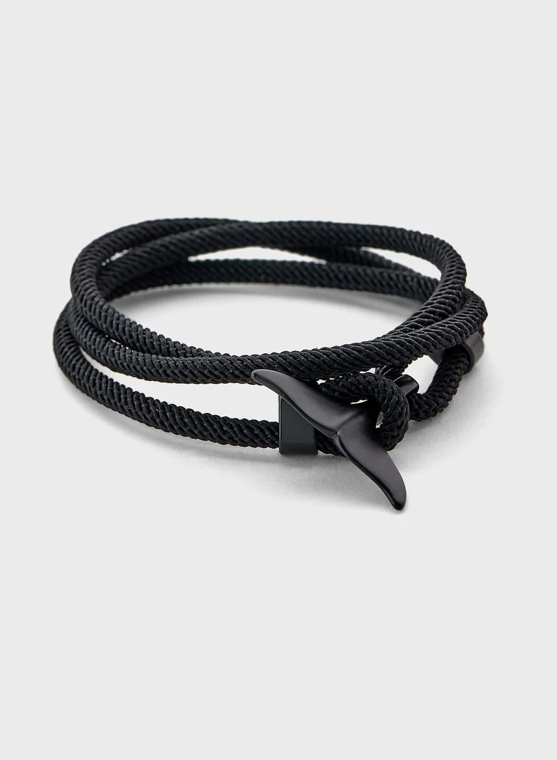 Seventy Five Whale Tale Wrap Around Bracelet