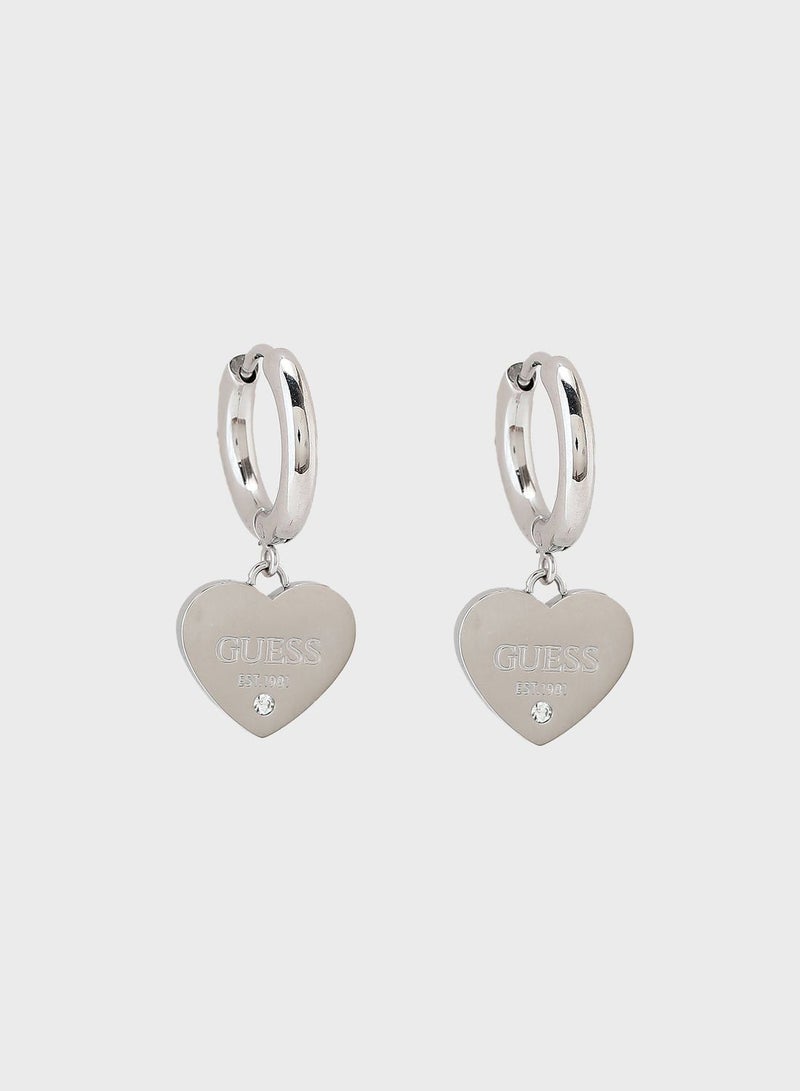 GUESS Plain Heart Hugs Earrings  - Image 1