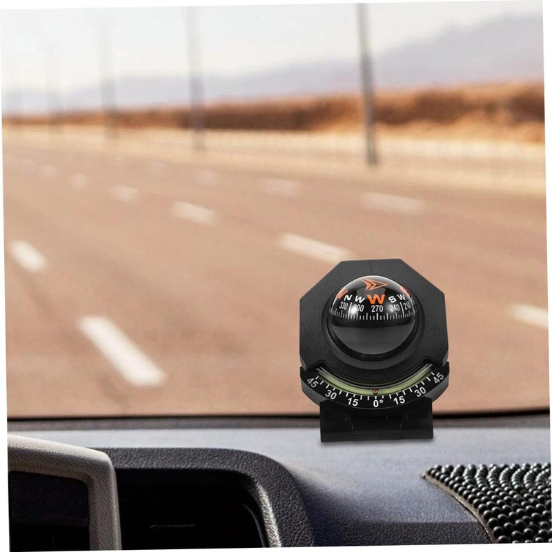 2pcs Car Dashboard Compass with Inclinometer High Precision Compass for Vehicles and Boats Easy to Install Directional Guidance Tool - Image 4
