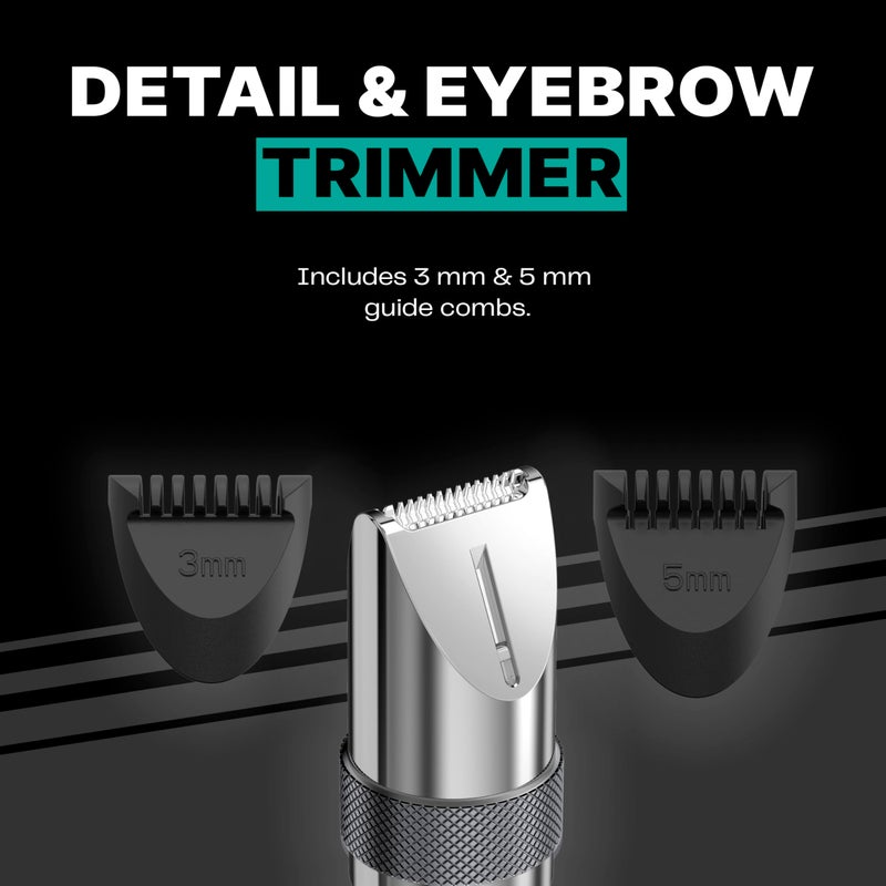 Conair Men Ear, Nose and Eyebrow Trimmer, Patented 360Â° Bevel Blade for No Pulls, Nicks or Cuts Guaranteed, Nose Hair Trimmer for Men, Non-Slip Grip, 5-Piece Kit with Travel Case - Image 5