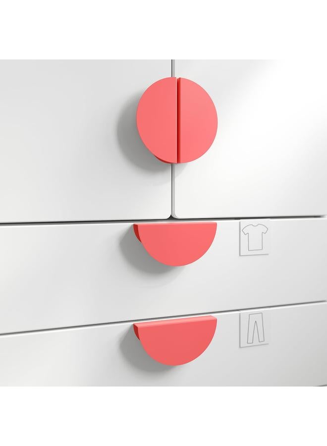 زبون مقبض، أحمر فاتح/نصف دائري، 130 مم - Image 2