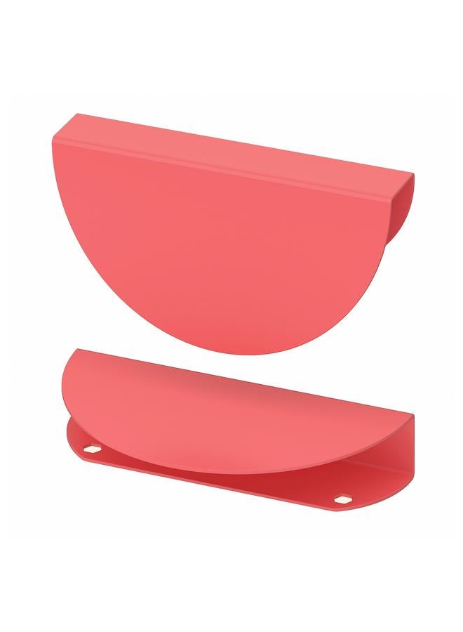 زبون مقبض، أحمر فاتح/نصف دائري، 130 مم - Image 1
