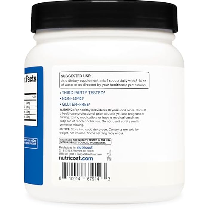Nutricost BCAA Powder 2:1:1 (90 Servings, No Flavor Added) - Branched Chain Amino Acids - Image 4
