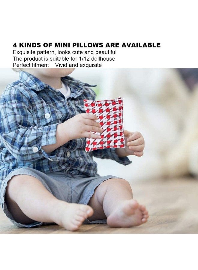 EECOO 8Pcs 1:12 Dollhouse Miniature Simulated Pillow Cushions Furniture Model Toy For 1/12 Dollhouse Sofa Bed Accessories Decor(Sofa Pillow) (Sofa Pillow) - Image 3