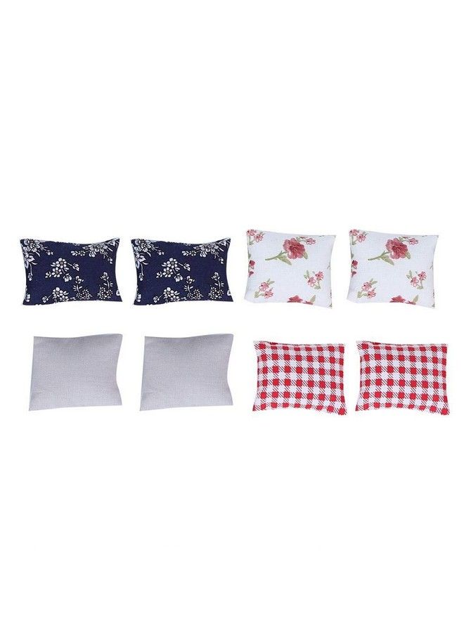 EECOO 8Pcs 1:12 Dollhouse Miniature Simulated Pillow Cushions Furniture Model Toy For 1/12 Dollhouse Sofa Bed Accessories Decor(Sofa Pillow) (Sofa Pillow) - Image 1