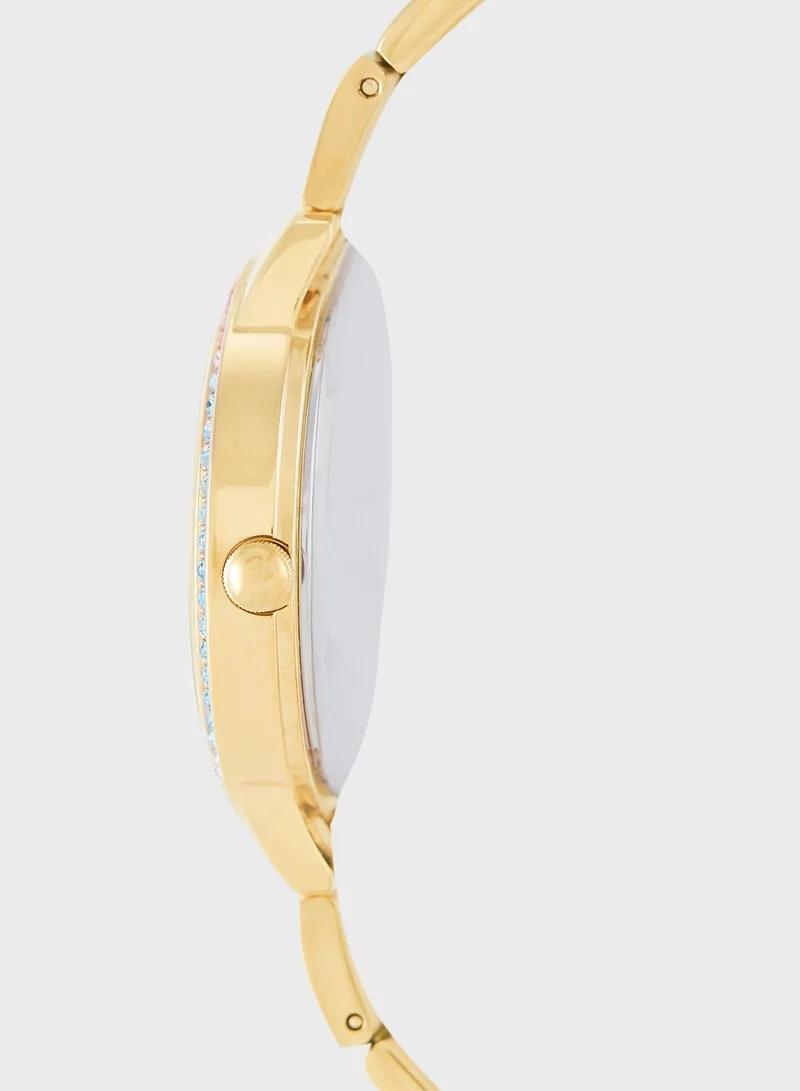 GUESS Three Of Hearts Steel Strap Analog Watch