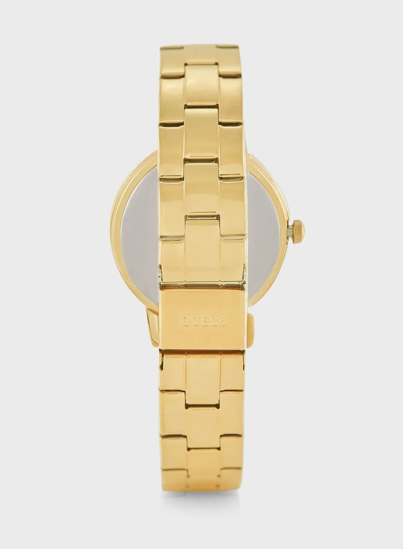 GUESS Three Of Hearts Steel Strap Analog Watch