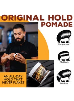 SUAVECITO Pomade Original All Day Hold For Hairstyles For Men Medium Shine Water Based Wax Like Flake Free Gel Easy To Wash Out 8 Oz Pack Of 2  - Image 4