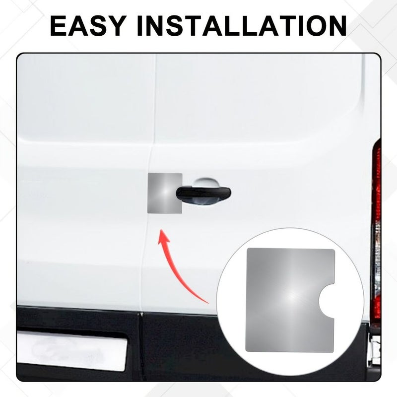 Stainless Steel Anti Theft Plate For Ford Transit Barn Door Tailgate 1pc - Image 4