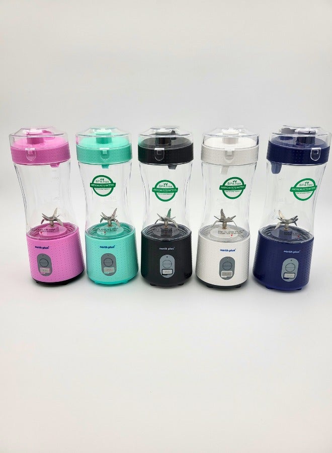 North Plus ProMix410 Portable Blender for Smoothies & Shakes, USB Rechargeable, 6 Blades, BPA-Free, Travel-Friendly, Compact Design, Ideal for Gym, Home & Office (Navy Blue) - Image 2