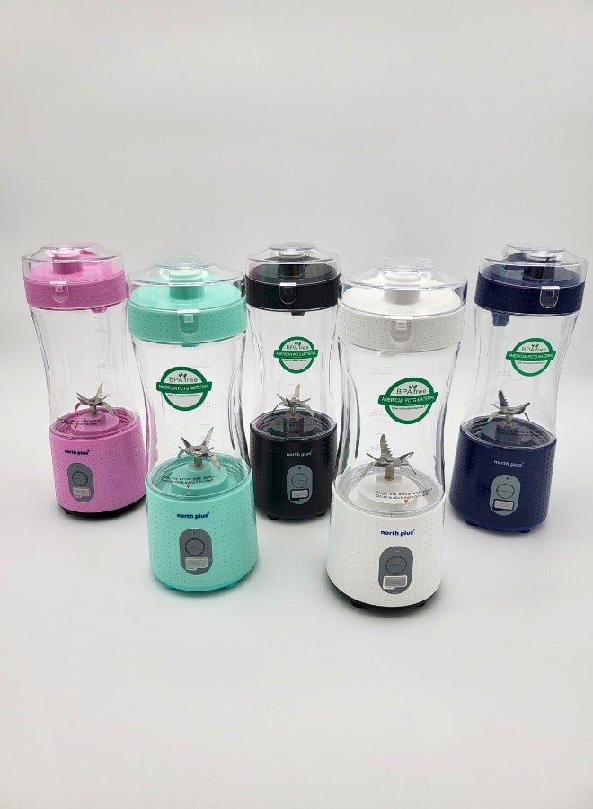 North Plus ProMix410 Portable Blender for Smoothies & Shakes, USB Rechargeable, 6 Blades, BPA-Free, Travel-Friendly, Compact Design, Ideal for Gym, Home & Office (Navy Blue) - Image 3