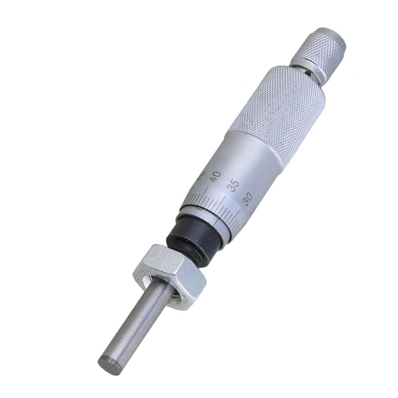 Homeswitch Ratchet Micrometer Head Measure Tool,0-25mm Range,+/-0.01mm Accuracy,Plain Thimble,Flat Head nut,Type 3 - Image 2