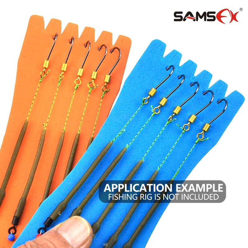 SAMSFX Fishing Leader Line Holder Foam Board Snelled Hook Keeper with Retaining Pins Accessories Pack of 10 (14 x 6cm, Pins Included) - Image 4