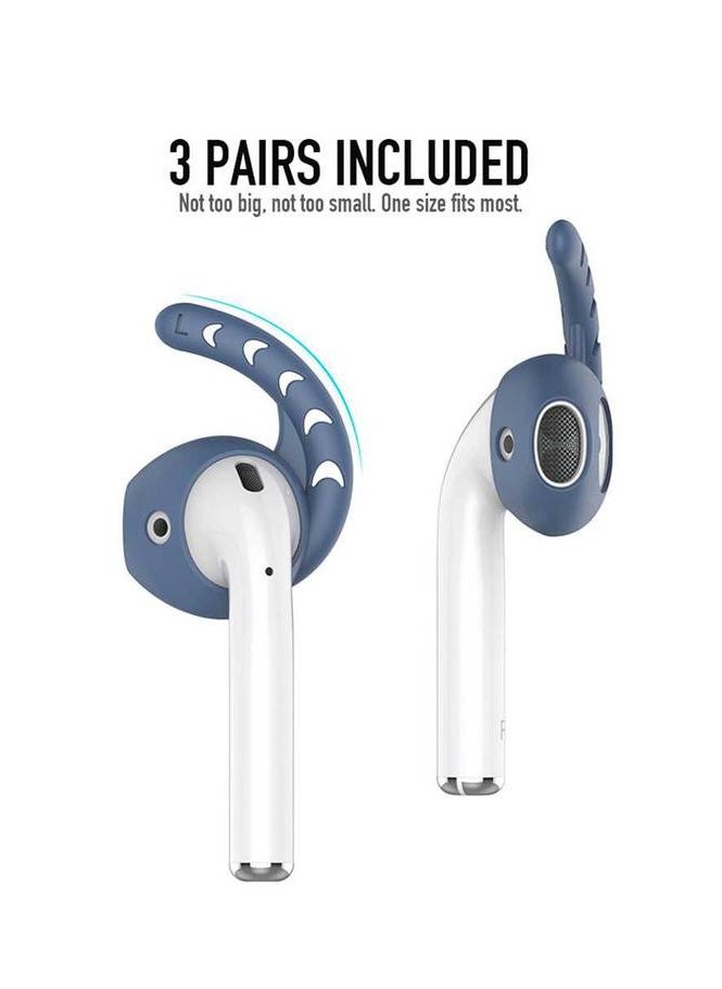 Ahastyle - Earhooks For Apple AirPods 1/2 / Protects your AirPods from accidental drop and scratches - Navy Blue - Image 1