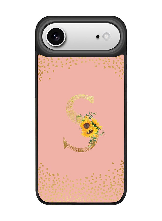 Stylizedd iPhone Air Case, [Compatible with MagSafe] Slim Magnetic cover Phone Case iPhone Air -Custom Floral Monogram - S  (Rose Pink ) - Image 1