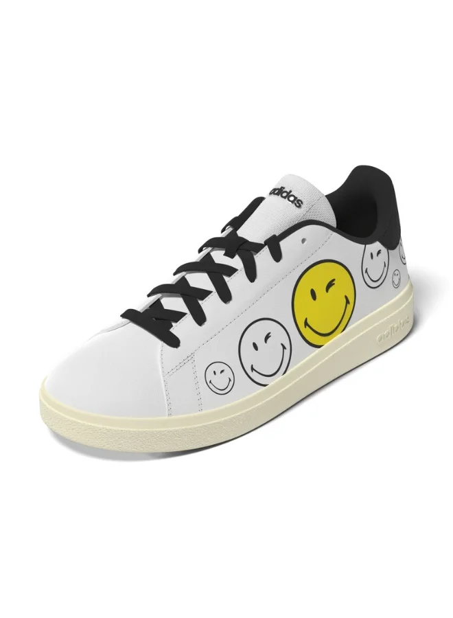 Adidas Adidas Advantage Smiley J U White Sportswear Shoes For Kids