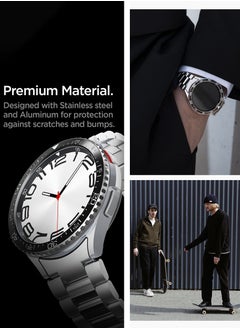Spigen Bezel Tune for Samsung Galaxy Watch 6 Classic 47mm (2023) Bezel Ring Protector Adhesive Cover - Black  - Image 4