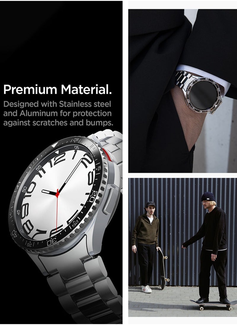 Spigen Bezel Tune for Samsung Galaxy Watch 6 Classic 47mm (2023) Bezel Ring Protector Adhesive Cover - Black  - Image 4