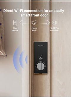 EZVIZ EZVIZ DL04 Pro Smart Door Lock Smart Lock – 5-in-1 Keyless Entry with Fingerprint Access, Bluetooth & Wi-Fi Enabled, Real-Time Notifications, Privacy Mode, and Durable Aluminum Design  - Image 4
