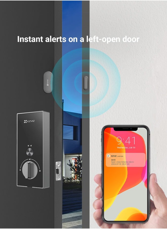 إيزفيز - إزفيز DL04 Pro قفل ذكي – دخول بدون مفتاح 5 في 1 مع بصمة الإصبع، يدعم البلوتوث والواي فاي، إشعارات في الوقت الفعلي، وضع الخصوصية، وتصميم متين من الألومنيوم. - Image 1