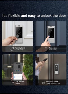 EZVIZ EZVIZ DL04 Pro Smart Door Lock Smart Lock – 5-in-1 Keyless Entry with Fingerprint Access, Bluetooth & Wi-Fi Enabled, Real-Time Notifications, Privacy Mode, and Durable Aluminum Design  - Image 3