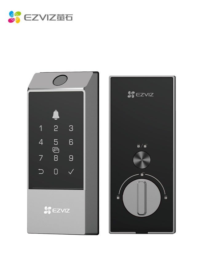 EZVIZ DL04 Pro Smart Lock – 5-in-1 Keyless Entry with Fingerprint Access, Bluetooth & Wi-Fi Enabled, Real-Time Notifications, Privacy Mode, and Durable Aluminum Design 