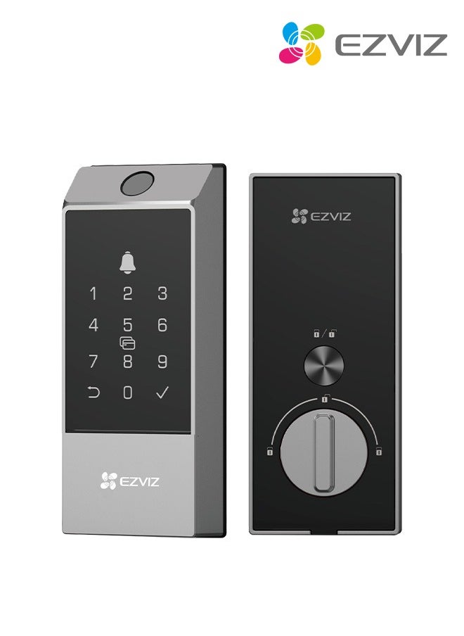 EZVIZ EZVIZ DL04 Pro Smart Door Lock Smart Lock – 5-in-1 Keyless Entry with Fingerprint Access, Bluetooth & Wi-Fi Enabled, Real-Time Notifications, Privacy Mode, and Durable Aluminum Design 