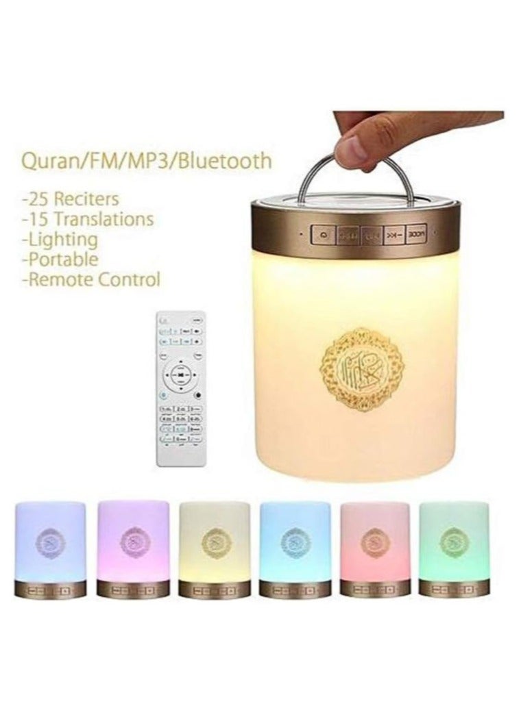 ELTRAZONE Quran Smart Touch Led Lamp Bluetooth Speaker With Remote, Rechargeable Full Recitations Of Imams And Quran - Image 3