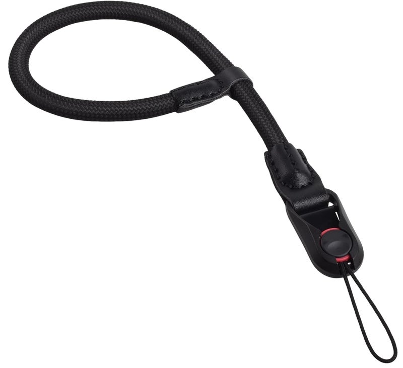Quick Release Camera Wristband for Fuji Nikon Canon Sony SLR Single Electric Camera, Quick Release Buckle, Black Wrist Strap - Image 1