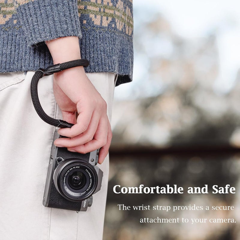 Quick Release Camera Wristband for Fuji Nikon Canon Sony SLR Single Electric Camera, Quick Release Buckle, Black Wrist Strap - Image 4