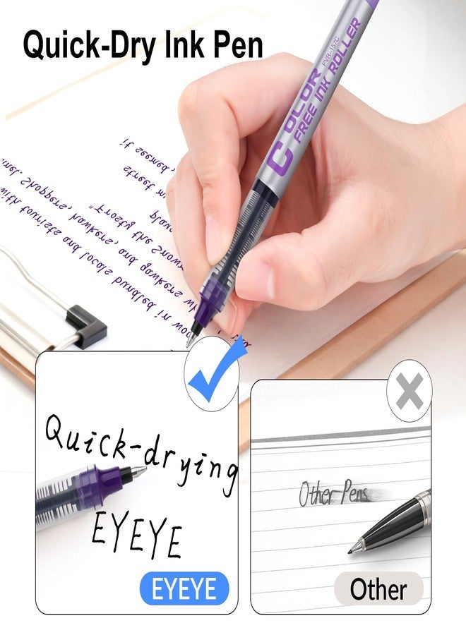 آي آي مجموعة أقلام حبر سائل متعددة الألوان من EYEYE، عبوة من 10 أقلام، أقلام حبر سائل برأس متوسط 0.7 مم، أقلام كتابة سلسة برأس رفيع للكتابة اليومية وتدوين الملاحظات، لوازم مكتبية ومدرسية - Image 5