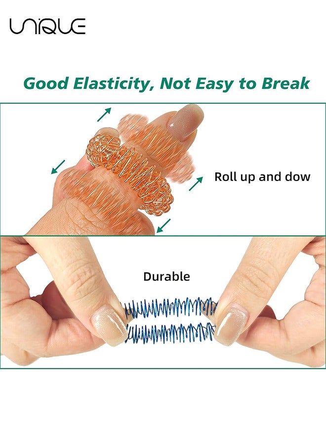 Unique 8 Pack Spiky Sensory Finger Rings, for Silent Stress Relief and Massage to Improve Blood Circulation，Stress Relief Fidget Ring for Teens and Adults - 8 Colors  - Image 3