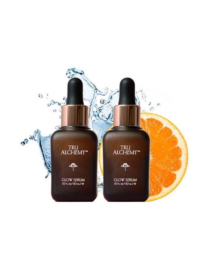 Tru Alchemy Tru Alchemy Vitamin C Glow Serum | Facial Serum with Bakuchiol, Glycolic & Lactic Acid | Skin Illuminating Serum | Anti-aging Vitamin C Face Serum | Hydrating Face Wrinkle Serum | 1 fl oz/30 ml  - Image 1
