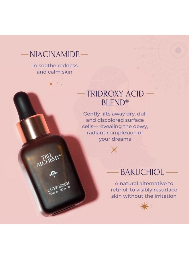 Tru Alchemy Tru Alchemy Vitamin C Glow Serum | Facial Serum with Bakuchiol, Glycolic & Lactic Acid | Skin Illuminating Serum | Anti-aging Vitamin C Face Serum | Hydrating Face Wrinkle Serum | 1 fl oz/30 ml  - Image 2