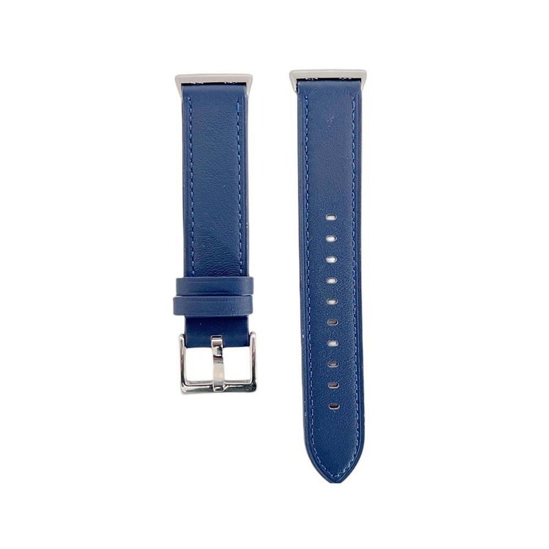 Adjustable Leather Classic Strap Smartwatch Band Compatible with Samsung Galaxy Watch with Fit Replacement Strap in White for Daily Wear - Image 4