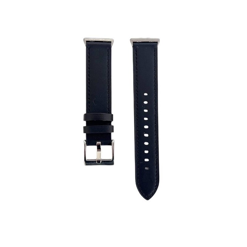 Adjustable Leather Classic Strap Smartwatch Band Compatible with Samsung Galaxy Watch with Fit Replacement Strap in White for Daily Wear - Image 5