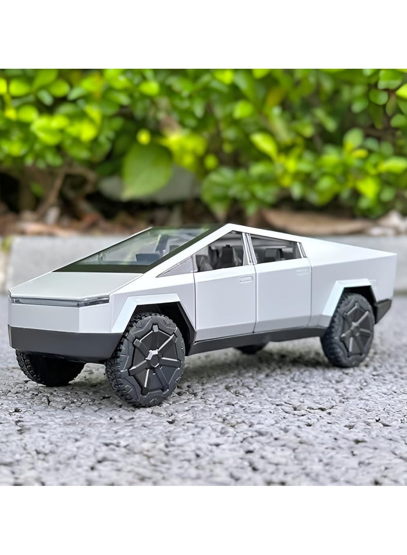 داي كاست سياره رياضية فارهه (شاحنة تيسلا سايبر تانك -فضي- مقاس 1:24) - Image 1