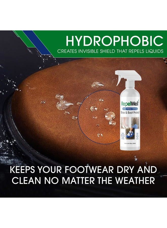 RepelWell Boot and Shoe Protect (24oz) Stain & Water Repellent Spray – Non-Toxic, Eco-Friendly Family & Pet-Safe Formula Sprays on Clear to Protect Fabric, Leather & Suede Footwear - Image 5