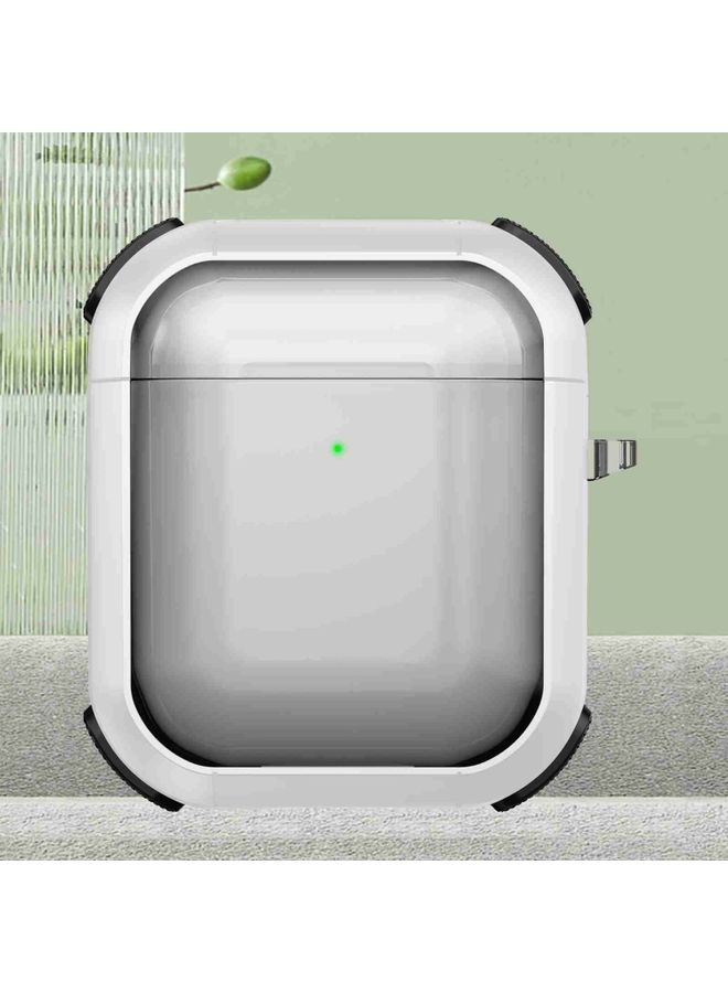 Raxoom Case Cover For AirPods 2 / 1 Thunder Transparent Armor Wireless Earphones Protective Case White