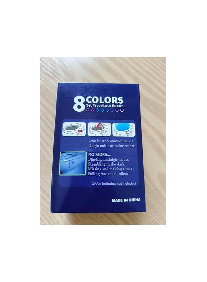 إضاءة ليلية LED لمقعد المرحاض مع مستشعر حركة – 8 ألوان – يعمل بالبطارية - Image 2