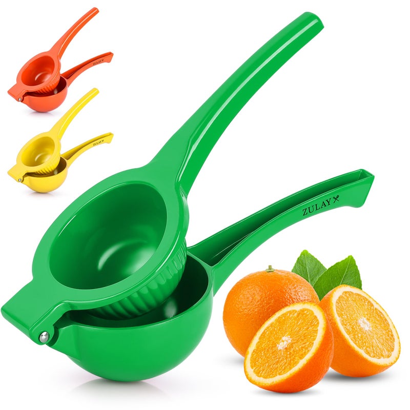 Zulay Kitchen Zulay Premium Quality Metal Orange Squeezer, Citrus Juicer, Manual Press for Extracting the Most Juice Possible - Orange Juicer (Green) - Image 1
