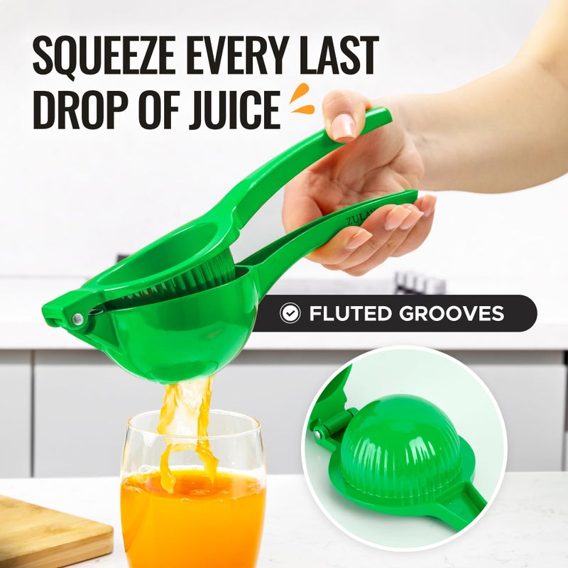 Zulay Kitchen Zulay Premium Quality Metal Orange Squeezer, Citrus Juicer, Manual Press for Extracting the Most Juice Possible - Orange Juicer (Green) - Image 5