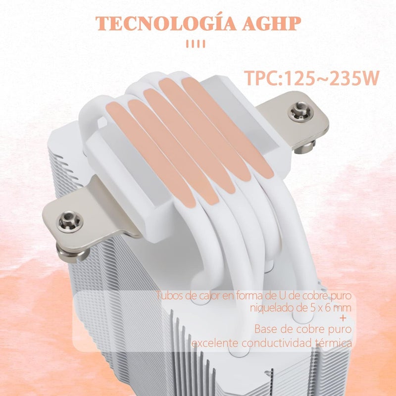 ثيرمالرايت مبرد هواء CPU من Thermalright Assassin King 120 SE White ARGB، 5 أنابيب حرارية تبريد المشعاع، مروحة هادئة TL-C12CW-S PWM بسرعة 1550 دورة في الدقيقة، متوافق مع AM4/AM5/Intel LGA1700/1851/1150/1151/1200 - Image 2